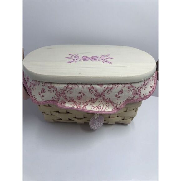 Longaberger 2005 Basket American Cancer Society Small Lid Liner Protector 4"x7" - Picture 1 of 14